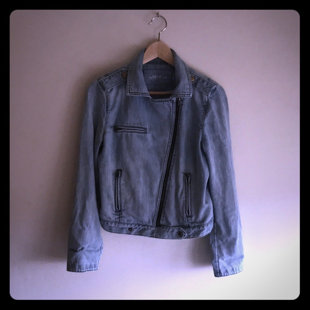 Denim motorcycle jacket
